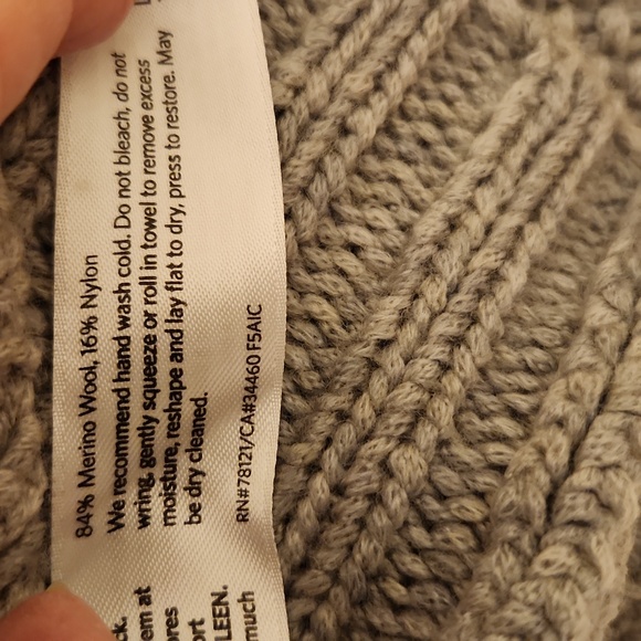 NWT Eileen Fisher The Fisher Project Gray Lofty Merino Wool Sweater Size S/P - Picture 7 of 12